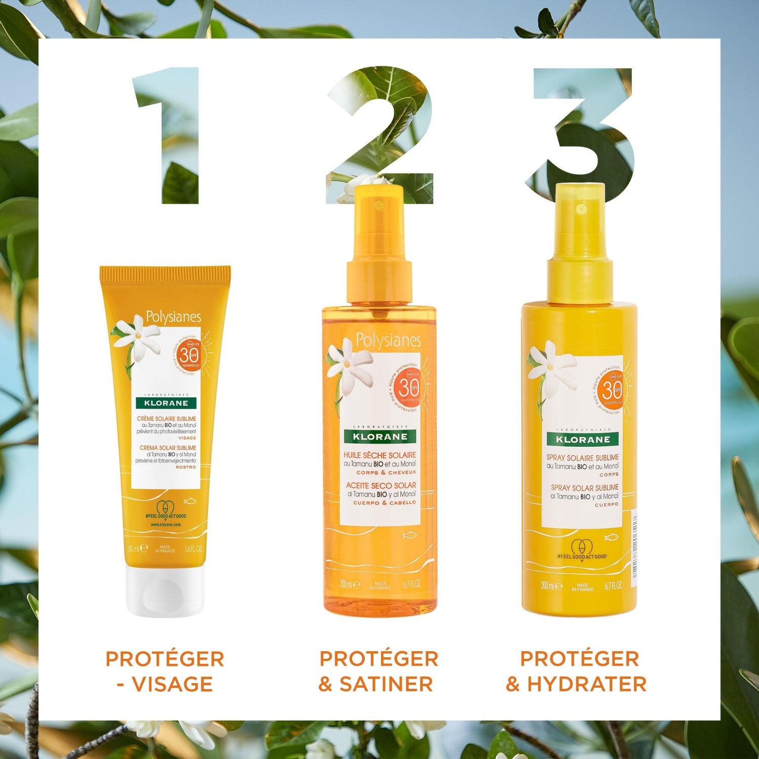Klorane Spray solaire sublime SPF 30 au Tamanu BIO et au Monoï