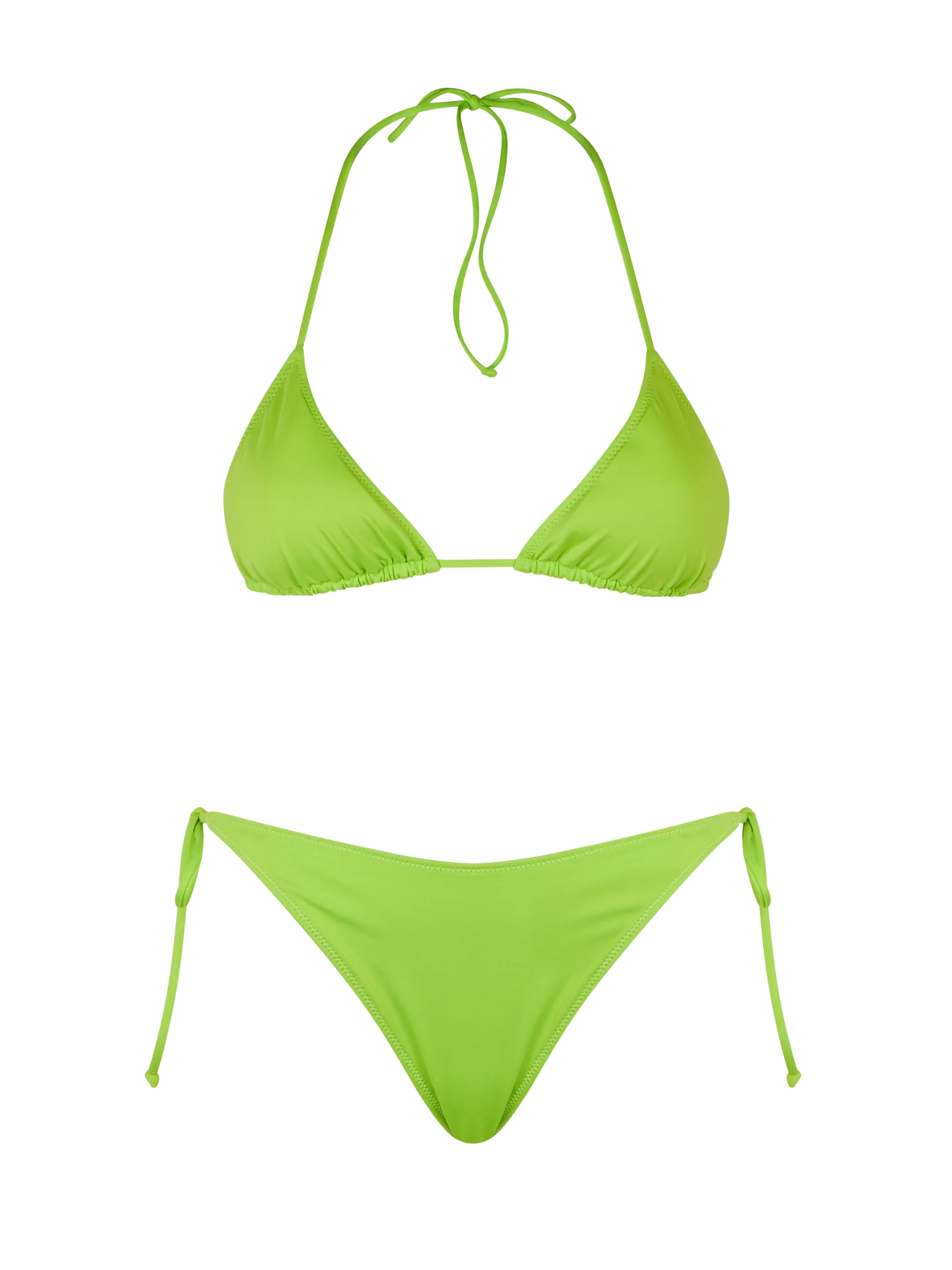 Limegroene driehoekige bikini voor dames