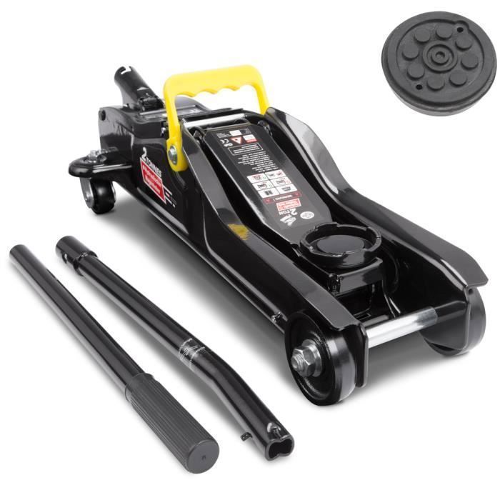 Juego de gato hidráulico y llave dinamométrica para coches de 2 toneladas, capacidad de elevación de 85 a 330 mm, accionamiento de 1/2