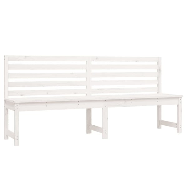 Ławka ogrodowa Biały 201.5 x 48 x 91.5 cm Drewno vidaXL