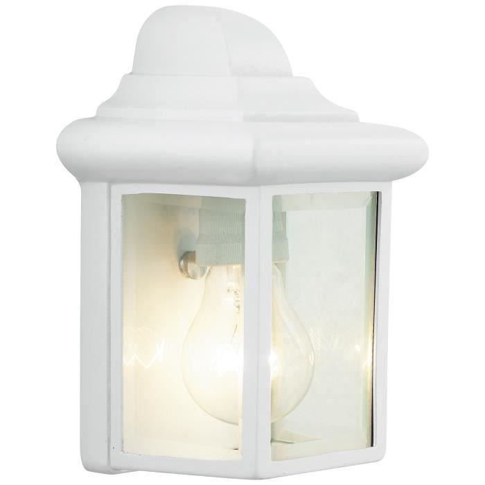 NISSIE outdoor wall light, white, E27 40W - BRILLIANT
