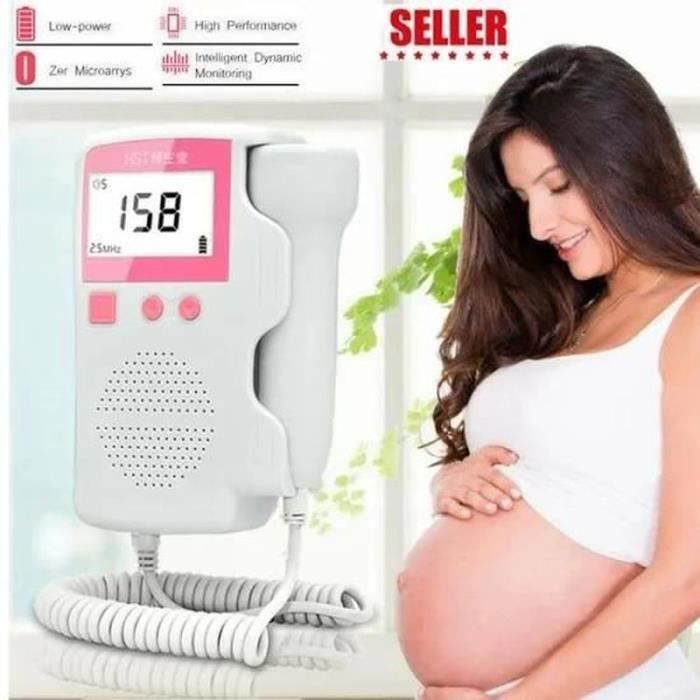 Monitor Doppler Fetal LEXLIFE com Tela LCD e Detecção de Frequência Cardíaca Fetal - Ouça os batimentos cardíacos do bebê e os batimentos cardíacos pré-natais.