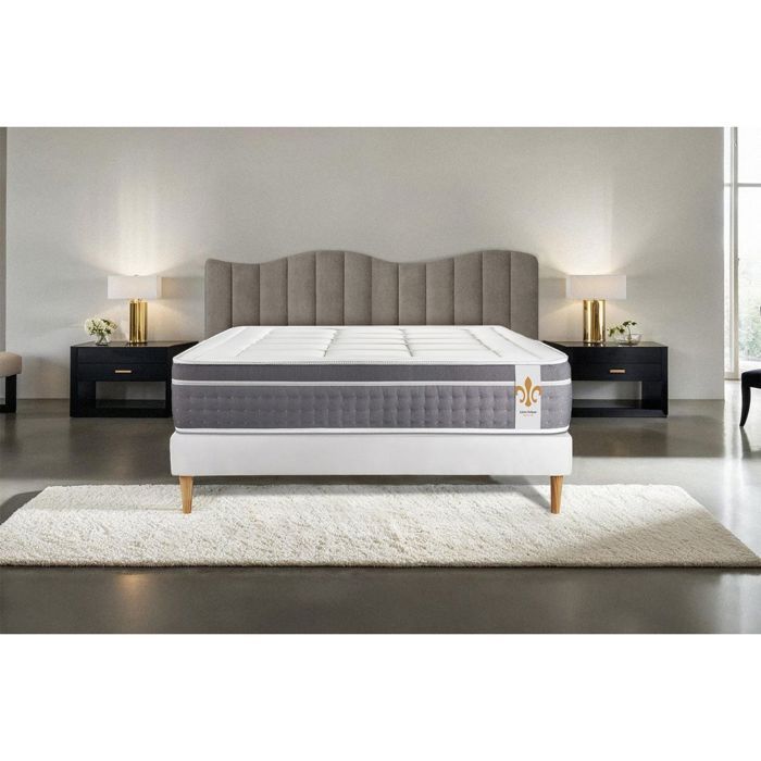 Ensemble Trente 140 x 190 cm sommier Kit Blanc