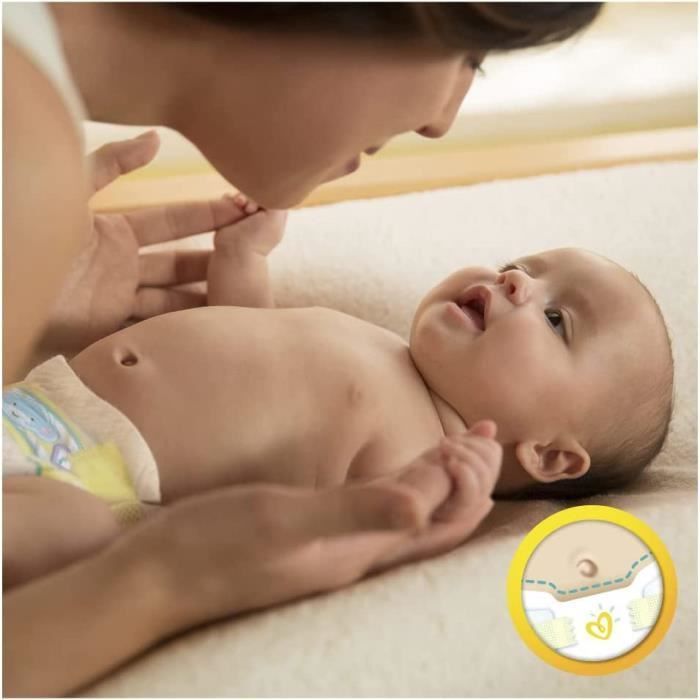 Couches New Baby Premium Protection, taille 1 : 2-5 kg - Le paquet de 22