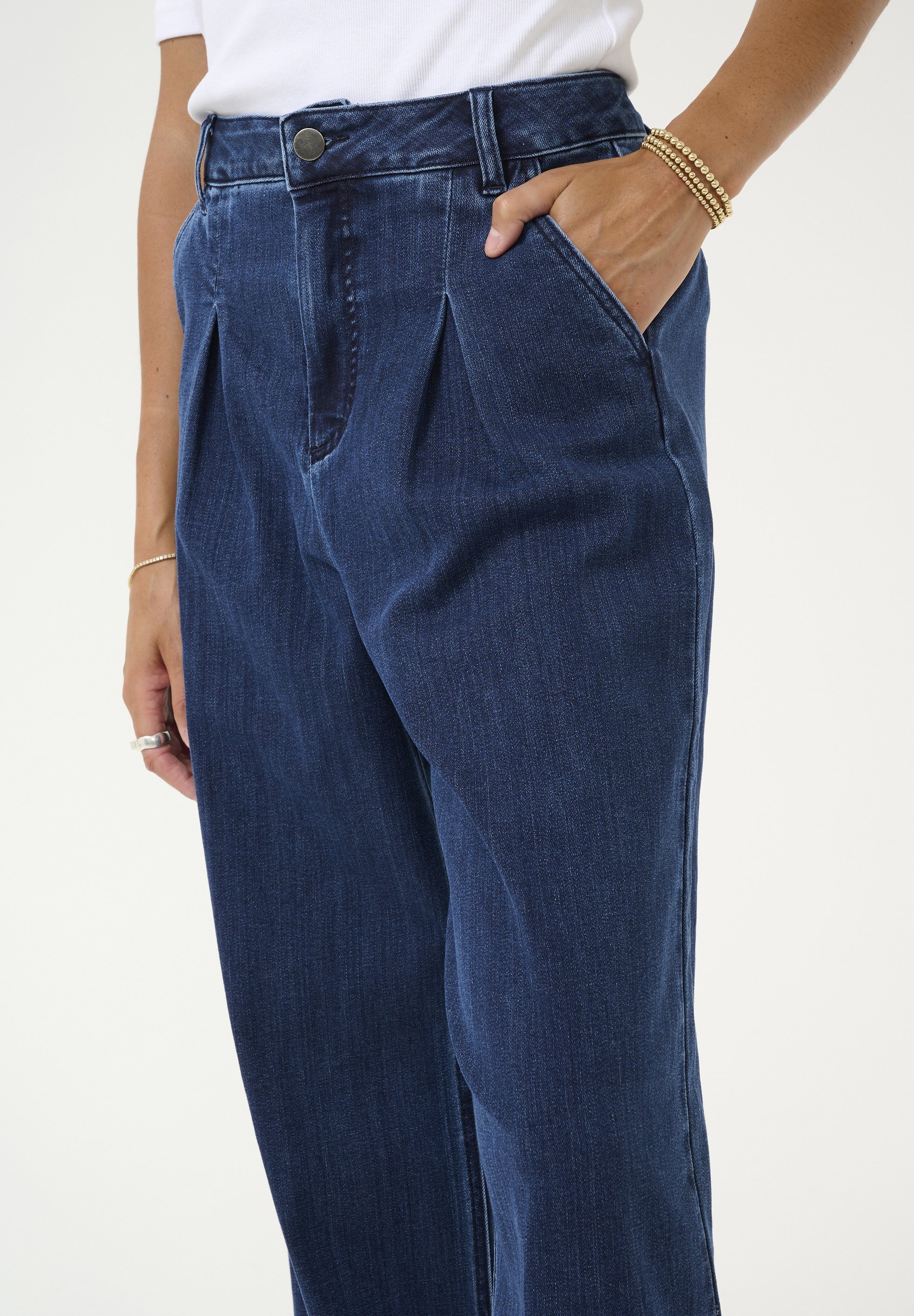 Kaffe flared jeans - donkerblauwe denim