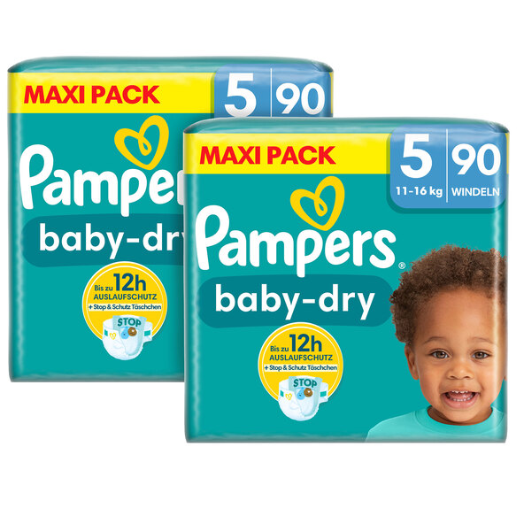 Baby Dry, Gr. 5 Junior, Pachet Maxi, Set de 2