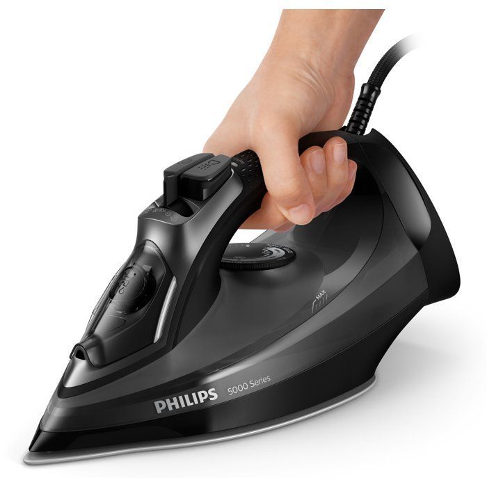 Fer à repasser vapeur - PHILIPS - DST5040/80 - A vapeur avec système Calc Clean - 45g/min vapeur continue - 2600W - Noir