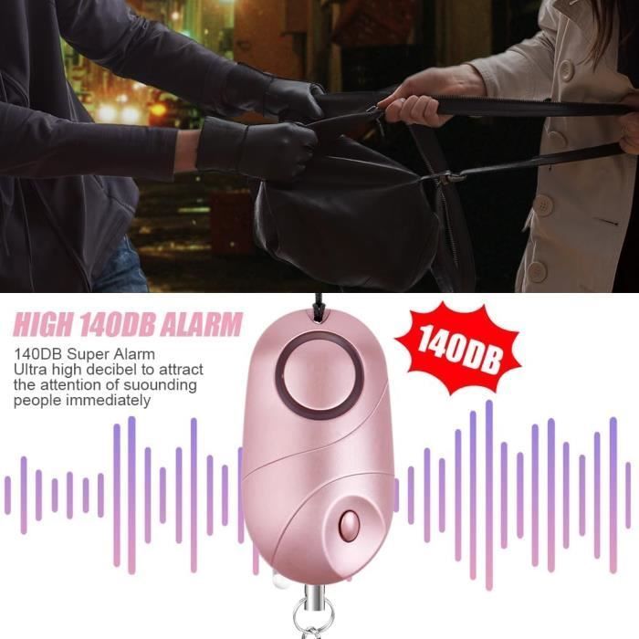 Alarme de sécurité personnelle - MARQUE - 140DB - Portable - LED - 2 pièces