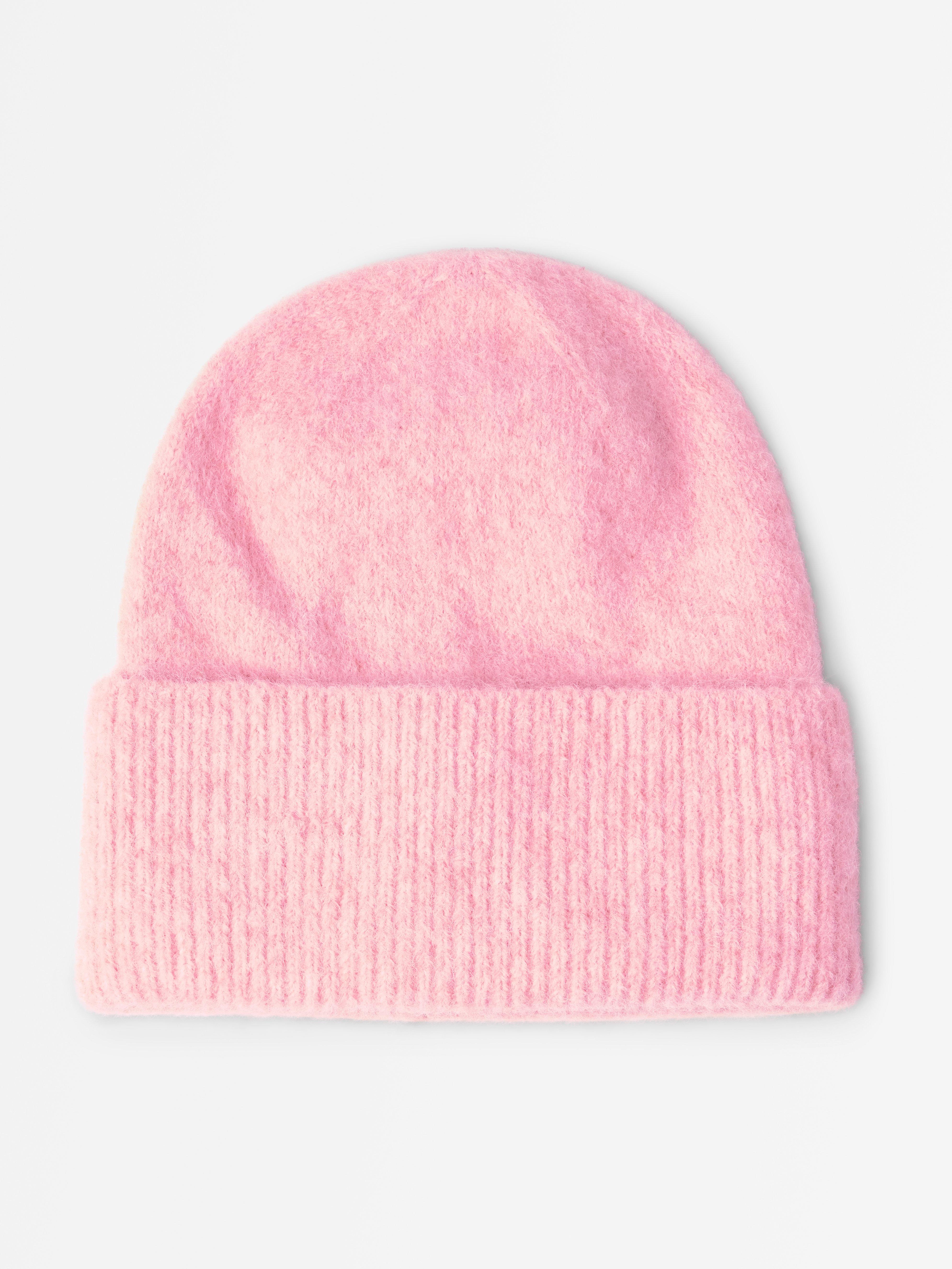 Gorro de punto rosa