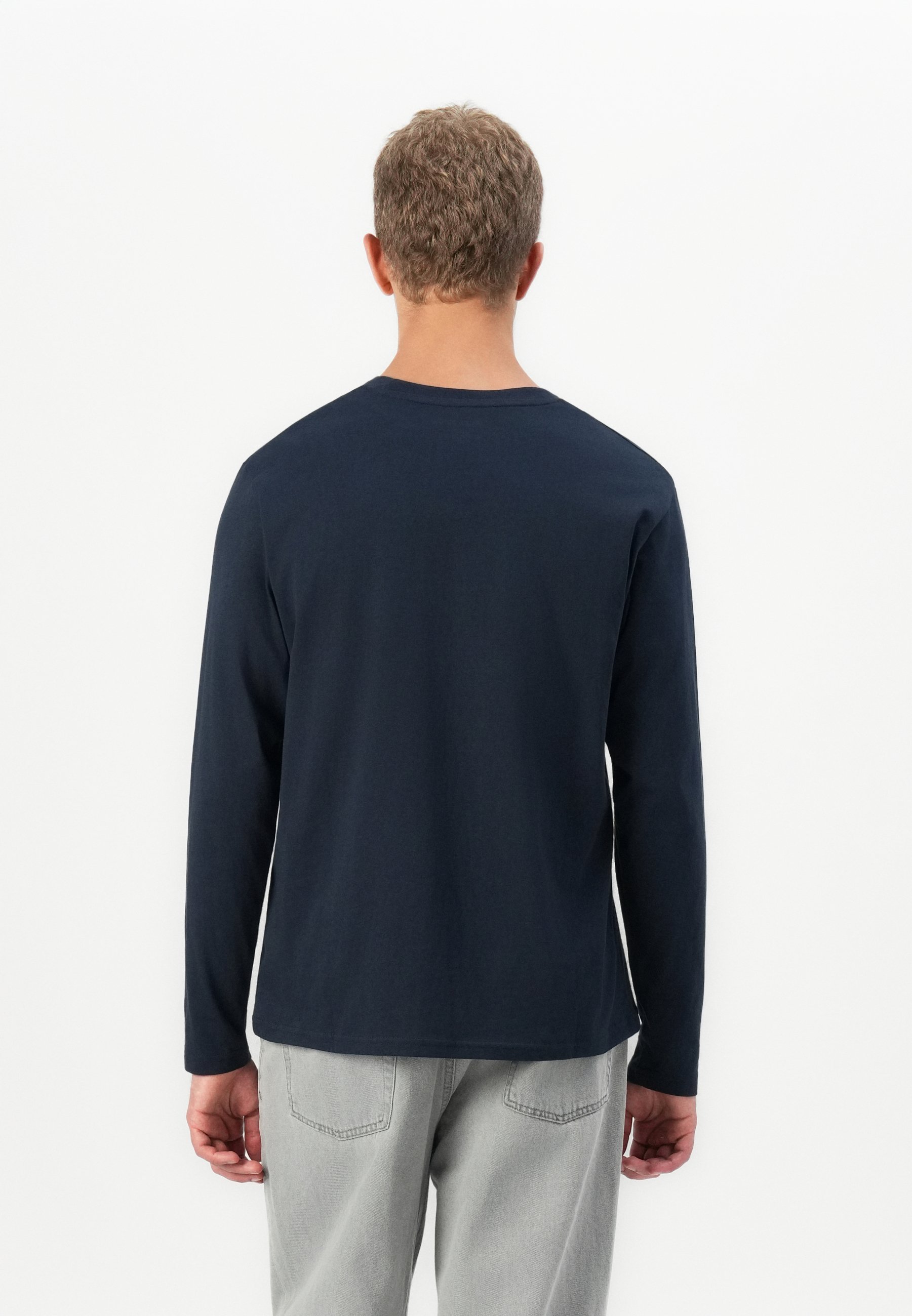 JJMAKOTO TEE CREW NECK - Top s dlouhým rukávem - black/white