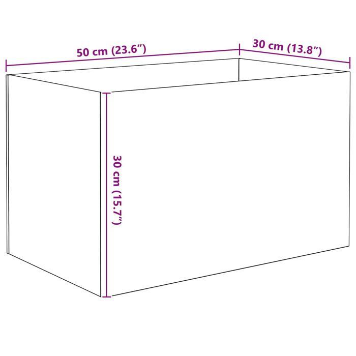 Aquarium en verre rectangulaire - vidaXL - Blanc - 50x30x30 cm - Verre robuste - Bords lisses