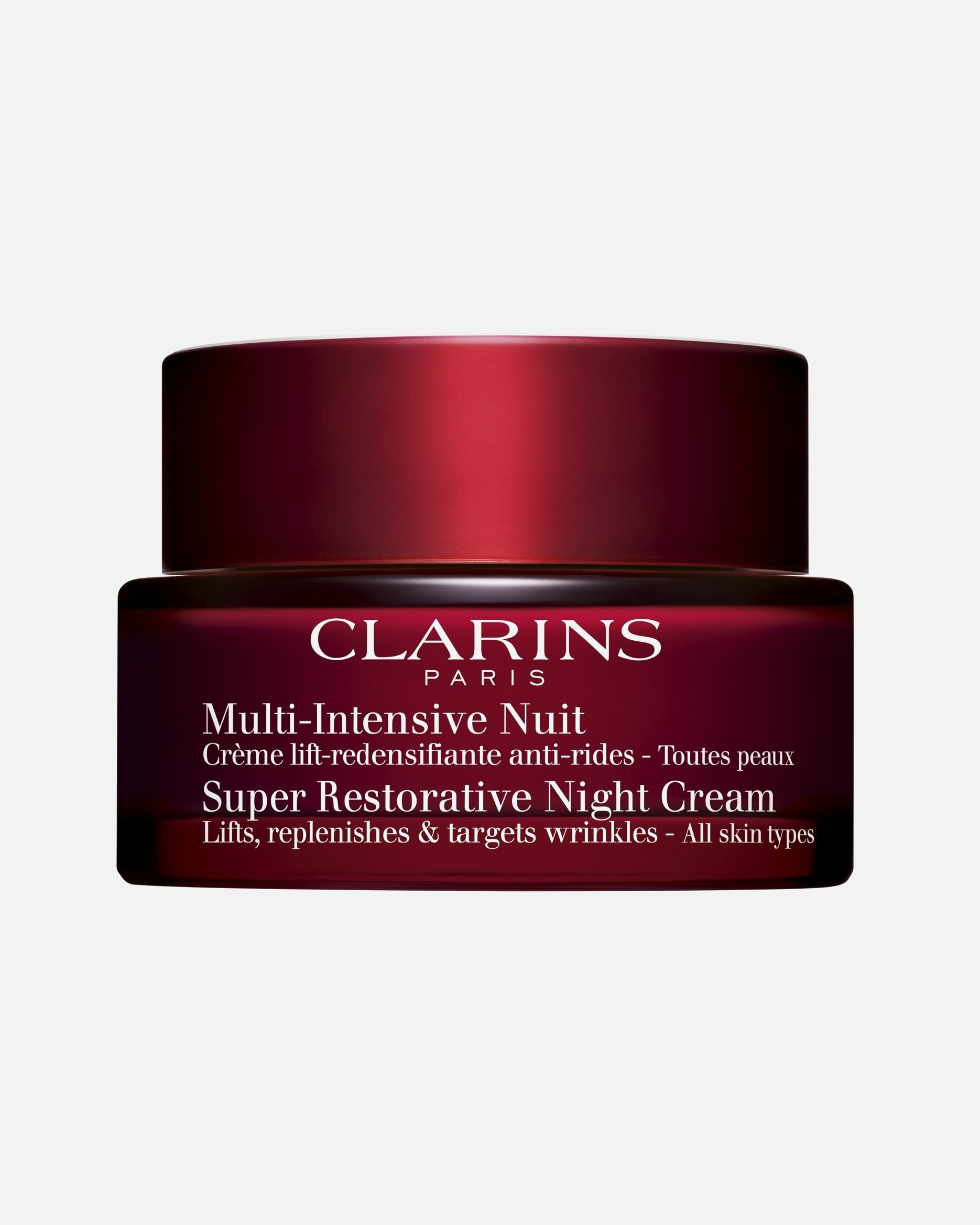 „Clarins Multi-Intensyvus Naktinis Kremas 50+“ – Visiems Odos Tipams – 50 ml