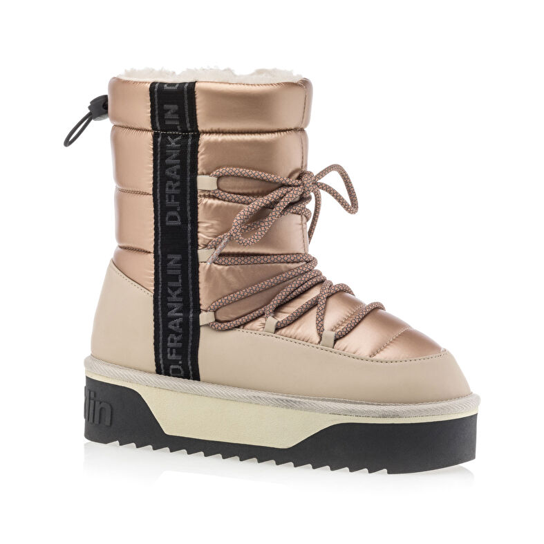 Beige Damenstiefel / Stiefeletten