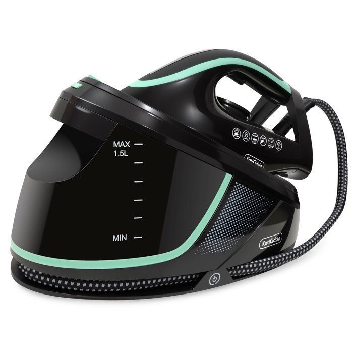 Steam Generator Iron - KOTICIDSIN - Black Model - 1.5L Tank - 3100W Power - 120g/min Steam Output