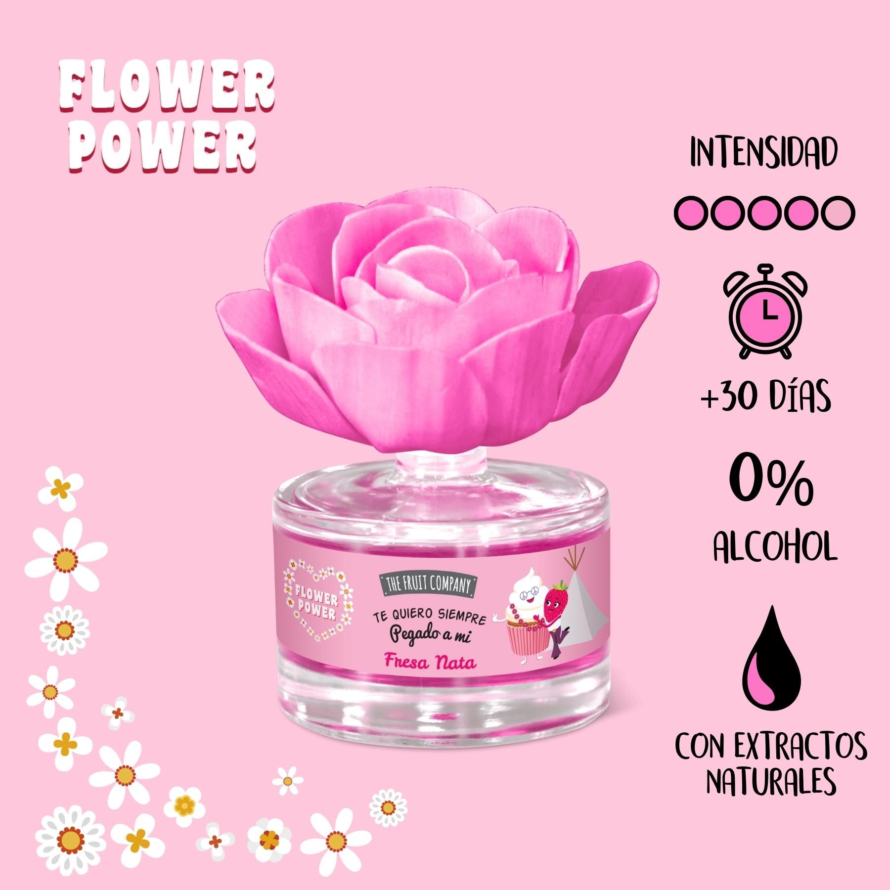 „Flower Power“ braškių kremo kvapo gėlės Oro gaivikliai ir žvakės