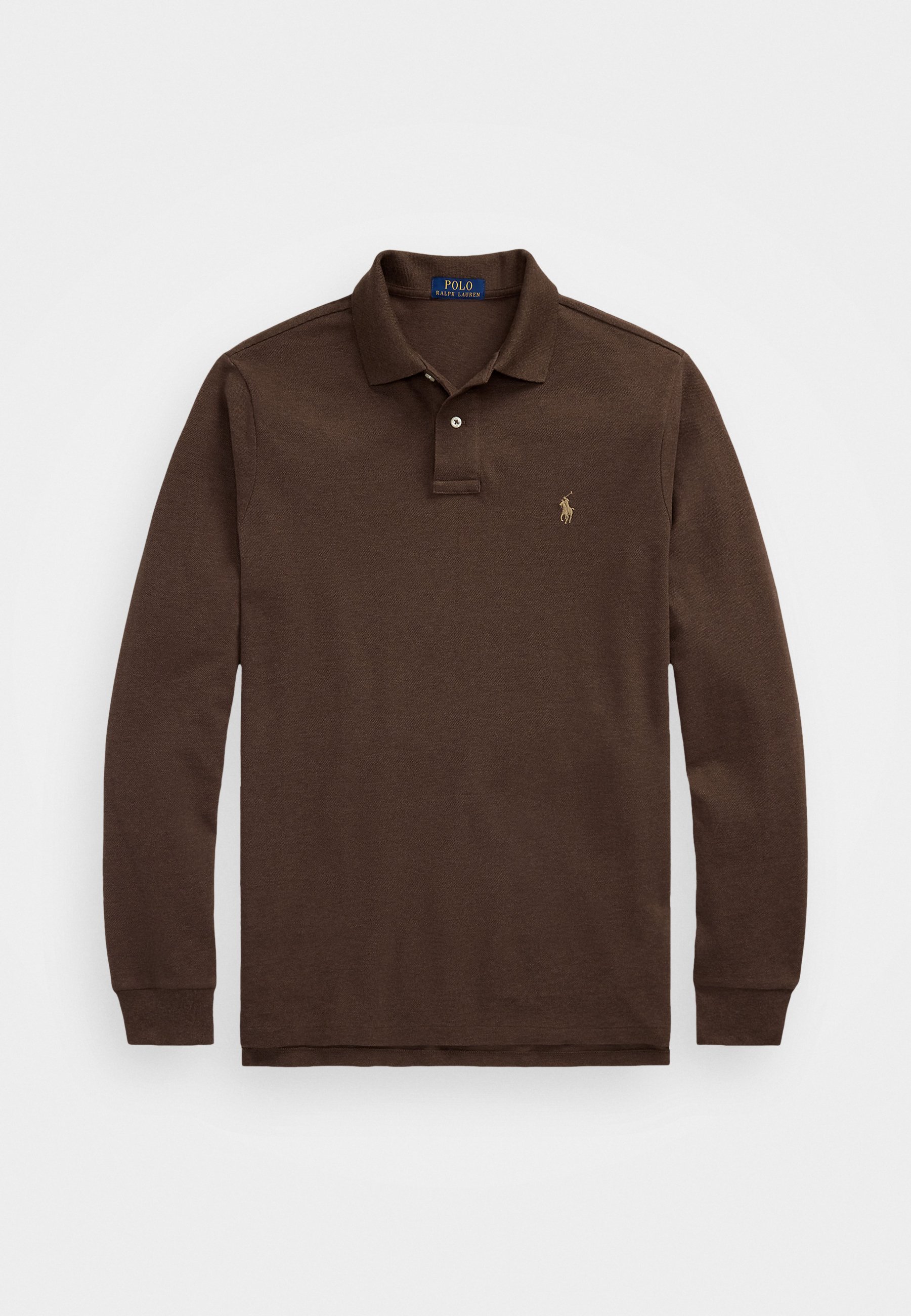 Polo Ralph Lauren CUSTOM SLIM FIT MESH POLO SHIRT - Polo - marrone noce mélange