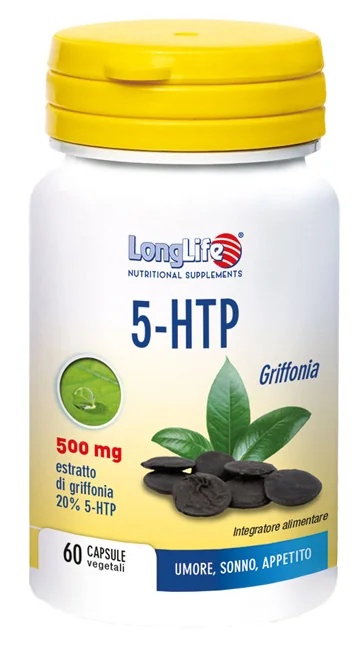 LONG LIFE Nahrungsergänzungsmittel mit 5-HTP Longlife gegen Angstzustände und Stress 60 Kapseln Stimmungsverbesserung