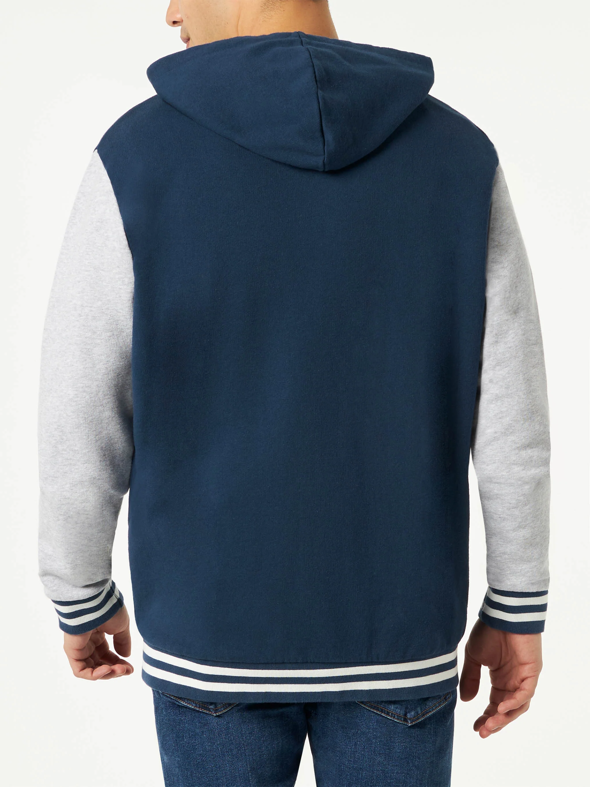 Herensweatshirt van katoen met patches en borduurwerk