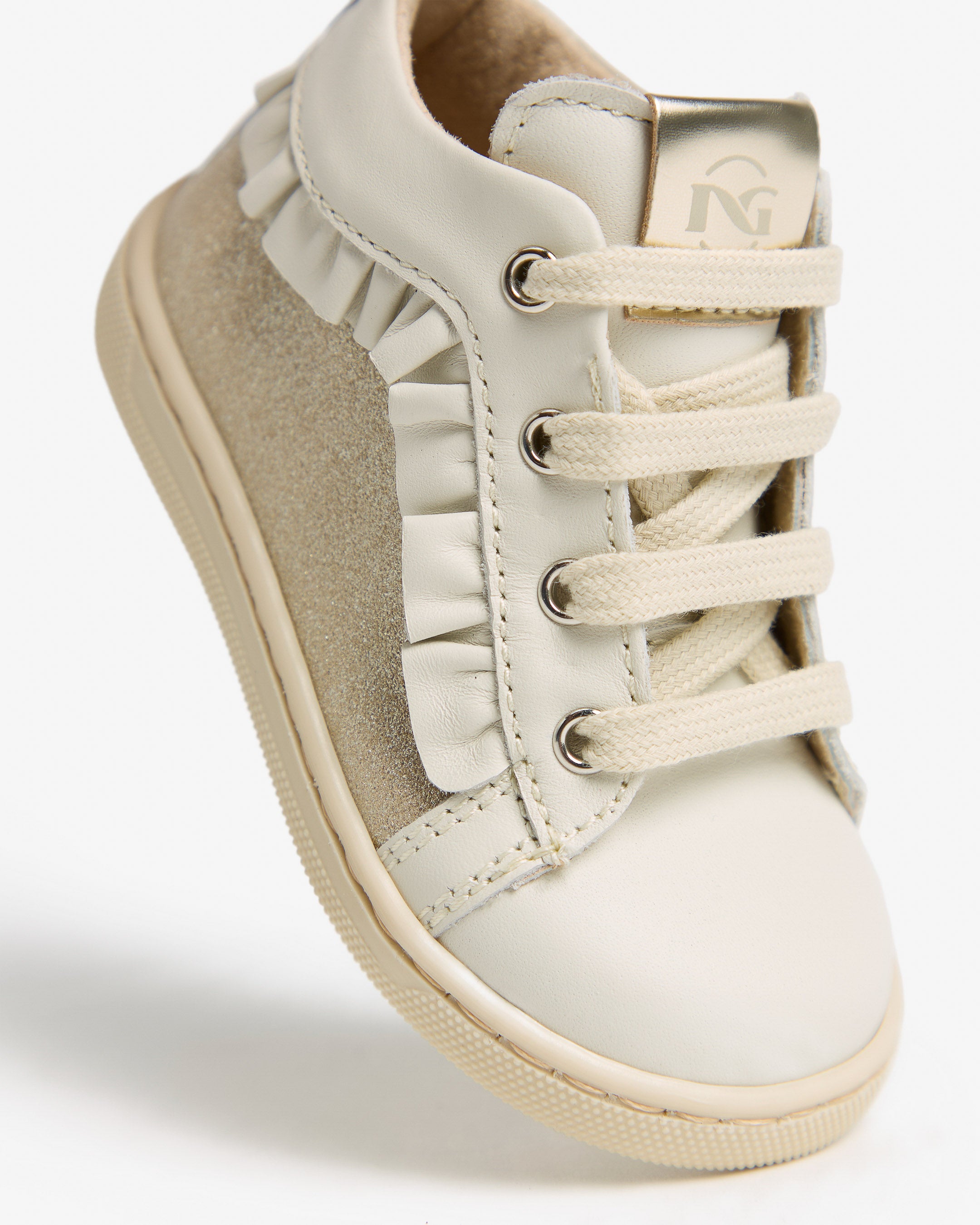  Junior-Sneaker für Mädchen aus Leder und Funktionsmaterial