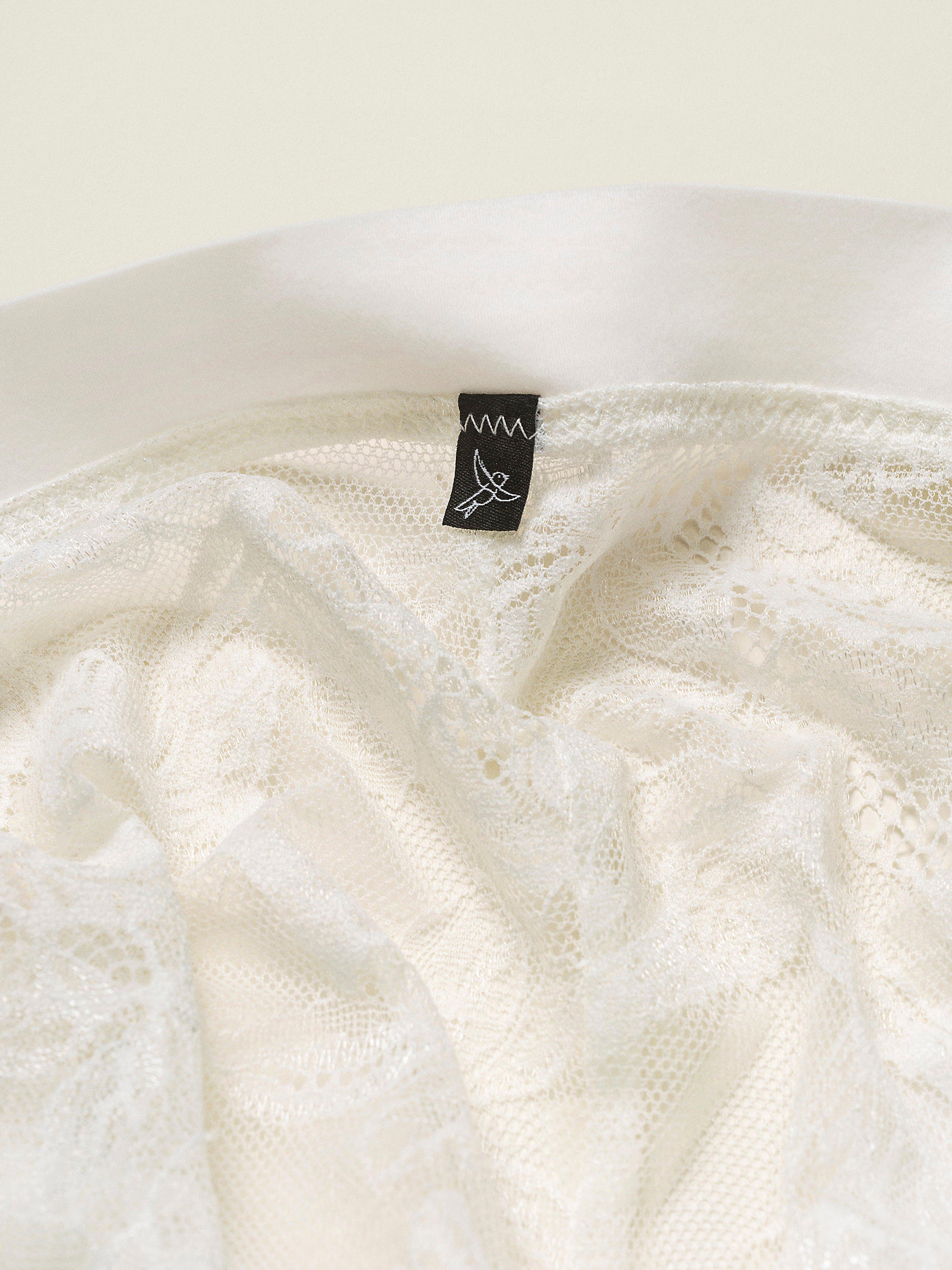 Pantalón de talle alto Bird – Blanco intenso