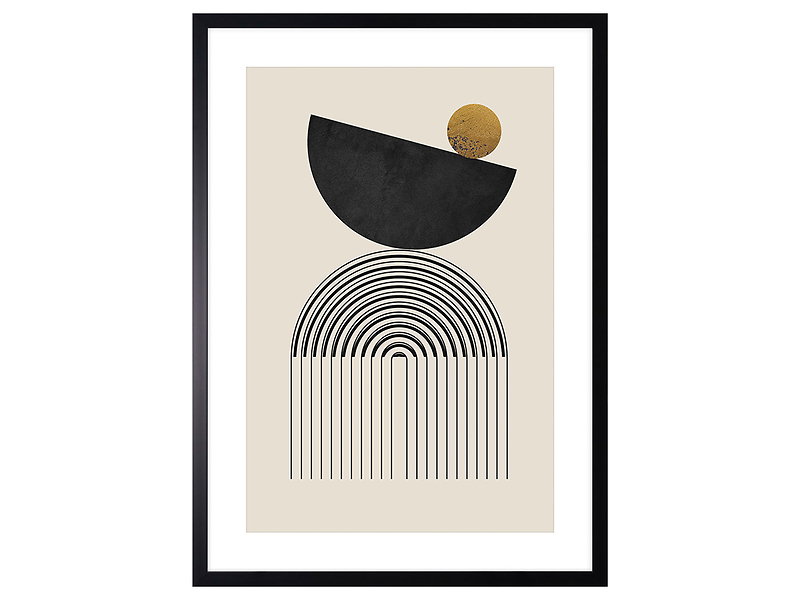 Obraz w ramie Wavy Zen Arc 53x73 cm