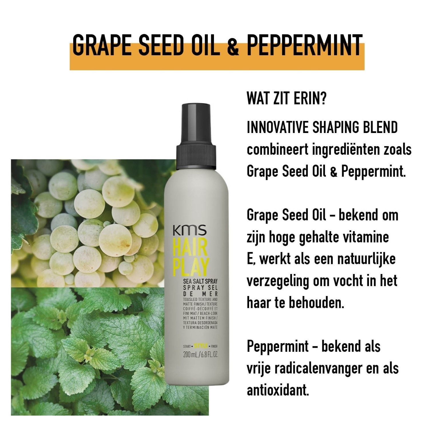 KMS lak za kosu s morskom soli u spreju - 200 ml