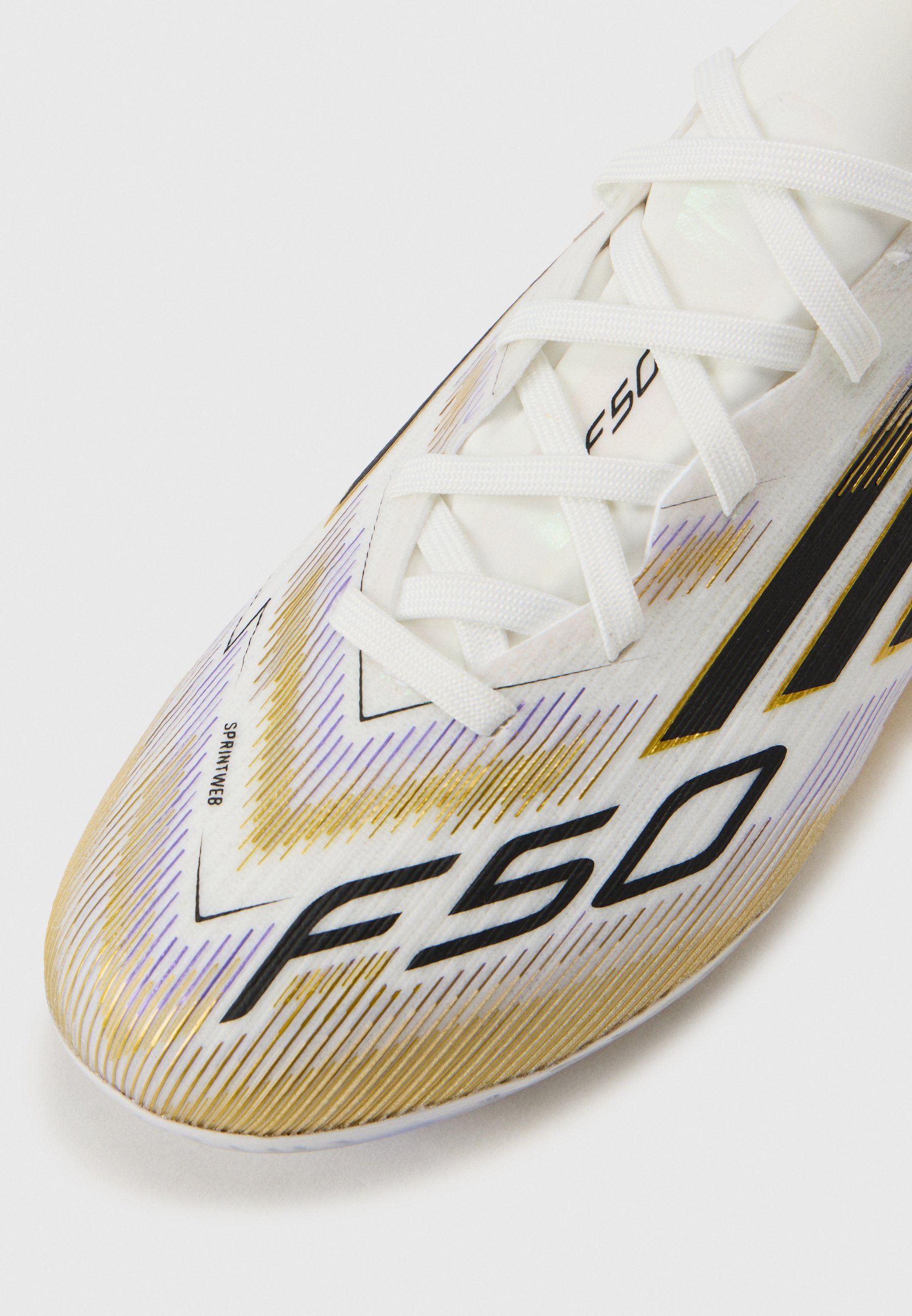 adidas Performance F50 ELITE UNISEX - Buty piłkarskie na twardą murawę - białe/czarne/złote