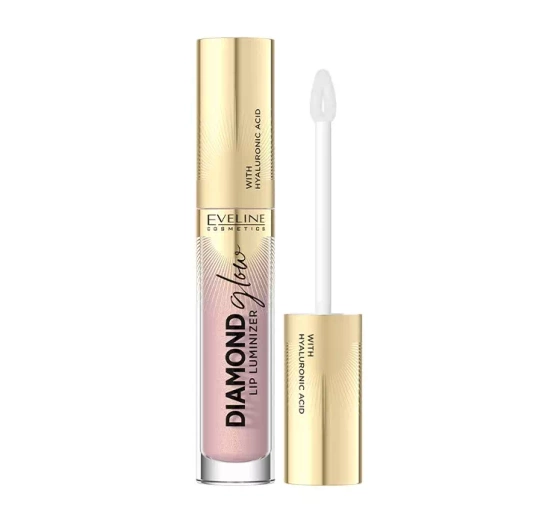 Eveline Cosmetics Diamond Glow Lip Luminizer błyszczyk do ust z kwasem hialuronowym 03 Caramel Ice Cream 4,5 ml