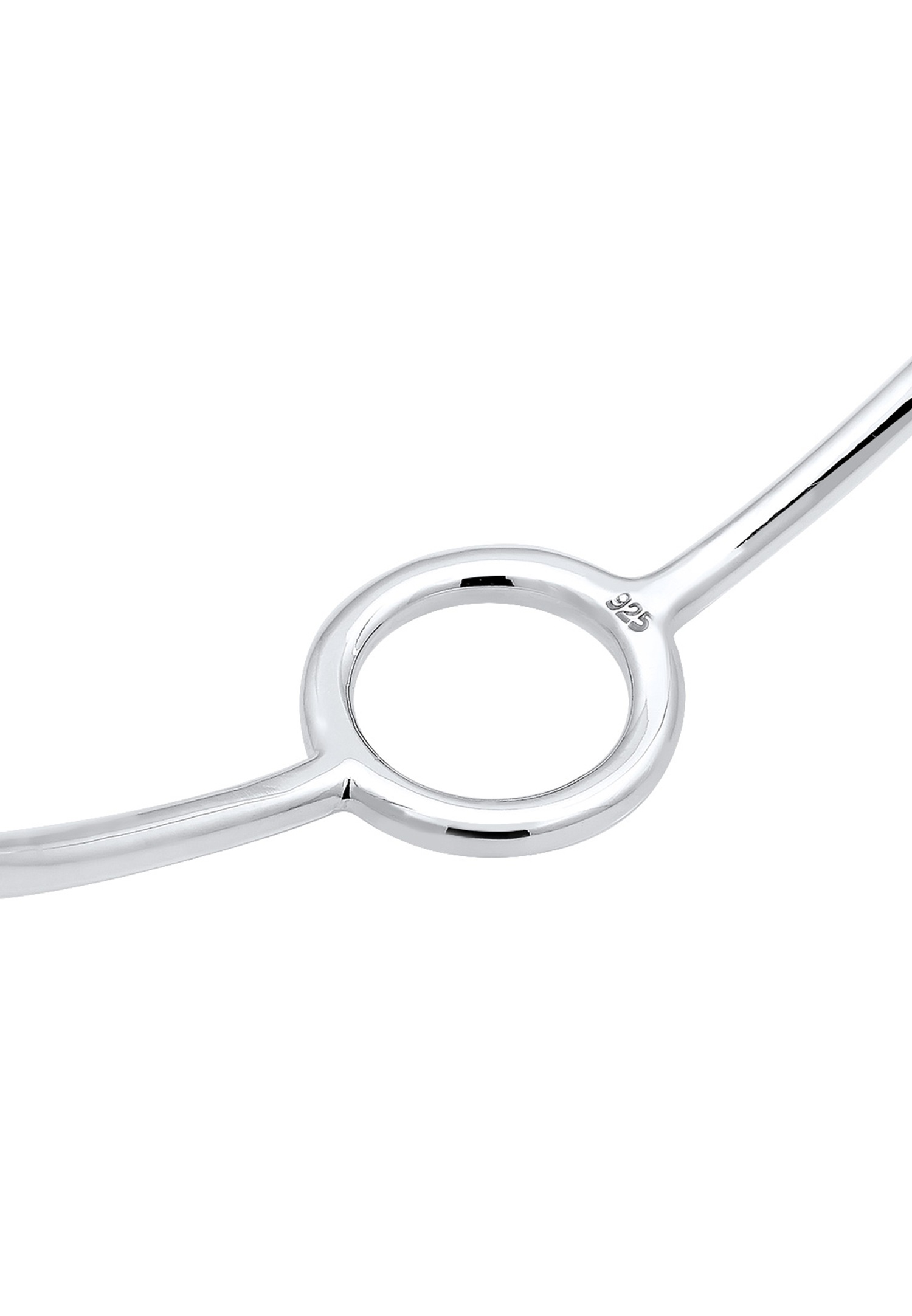 Elli PREMIUM Armreif Kreis Circle Geo Minimal Basic 925 Silber