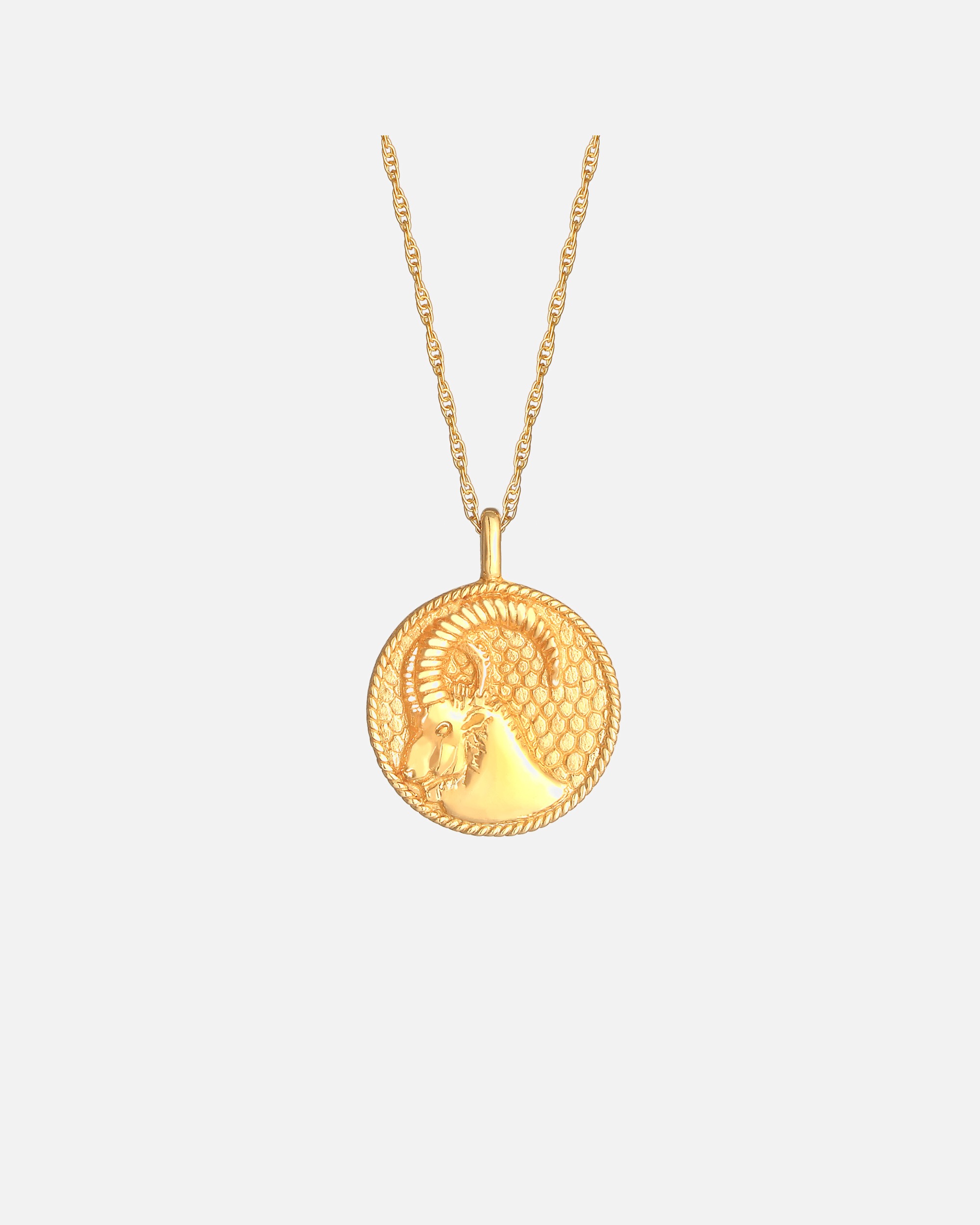 Elli Pièce de monnaie antique de zodiaque Capricorne pour dames Trend Astro en argent sterling 925