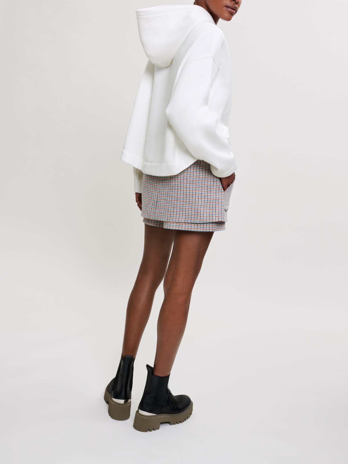 Sweatshirt met borduursels uit de jaren 70 - Wit