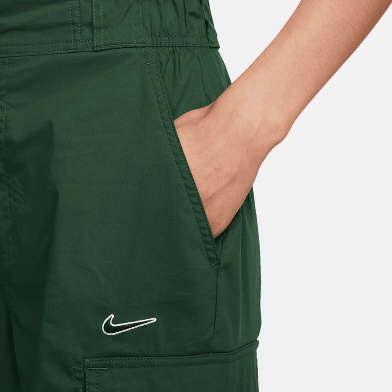 Pantalones deportivos holgados de tejido tejido con cintura alta y logo Swoosh