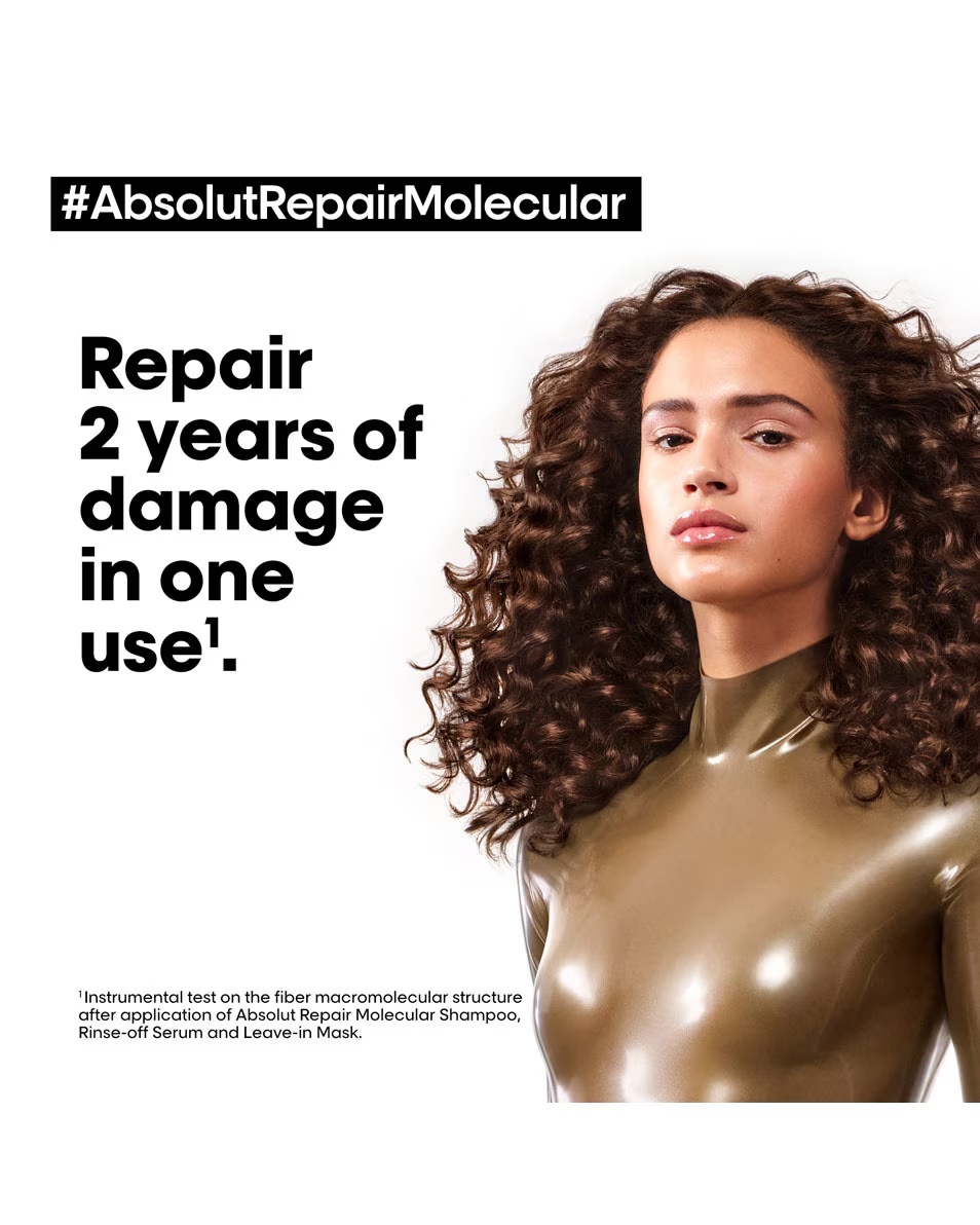 L'OREAL PROFESSIONNEL Absolut Repair Molecular μάσκα επανόρθωσης χωρίς ξέβγαλμα για όλους τους ταλαιπωρημένους τύπους μαλλιών