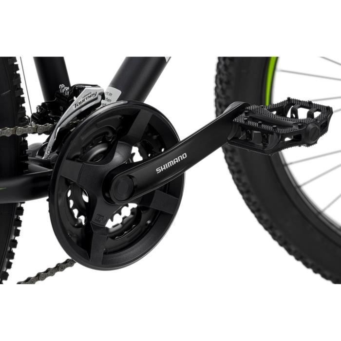 Vélo VTT Semi-Rigide 27'' Plus - KS CYCLING - Xceed - 24 Vitesses - Noir-Vert - Taille de Cadre 50 cm