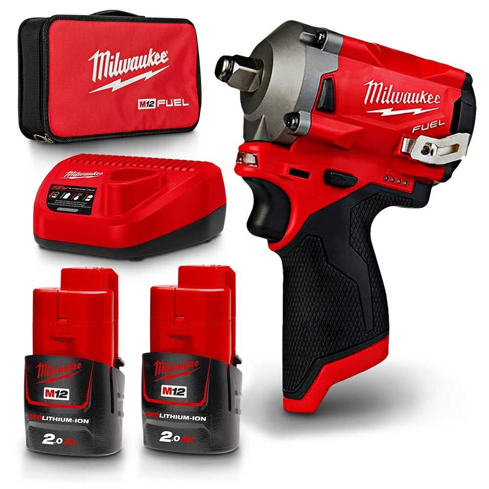 Set de chei de impact scurte Milwaukee 12V FUEL™ 1/2