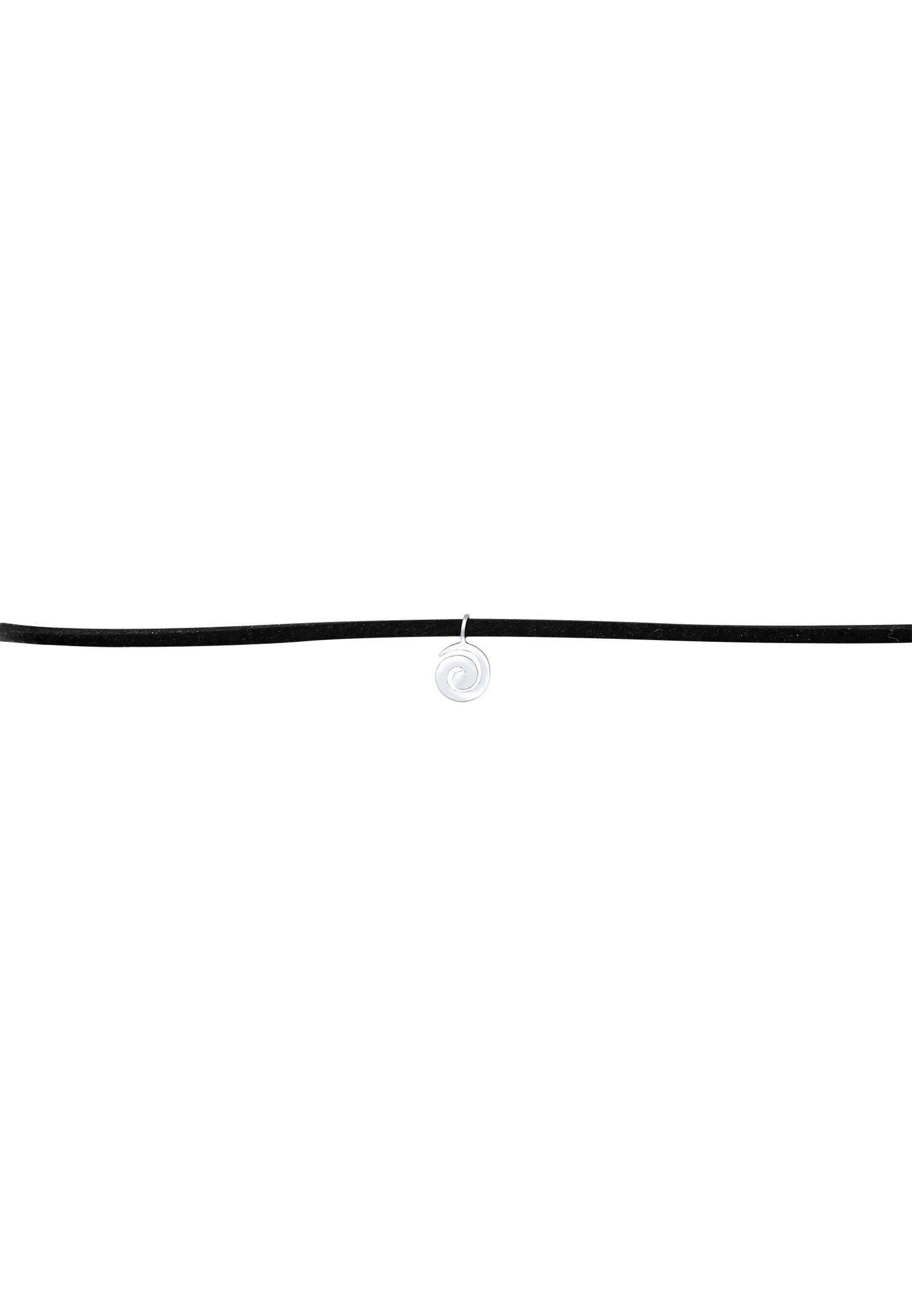 Elli Femmes Choker spirale avec similicuir en Argent Sterling 925