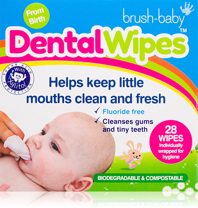 Borstel de tandenborstels van Baby DentalWipes