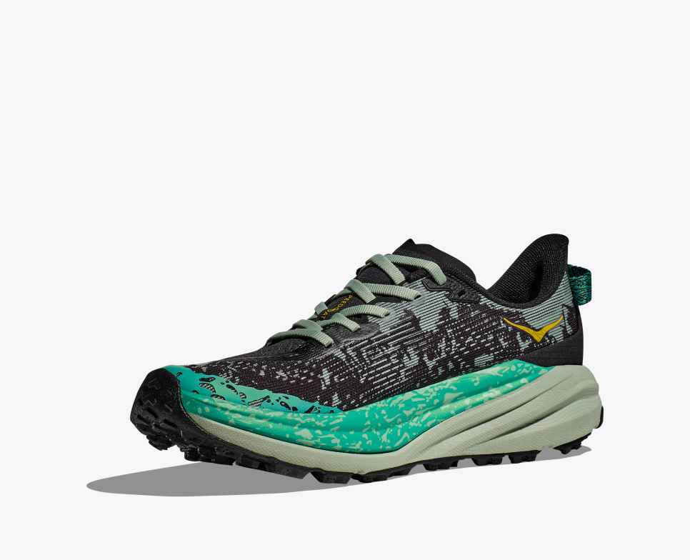 HOKA Speedgoat 6 Zwart / Aloë Vera