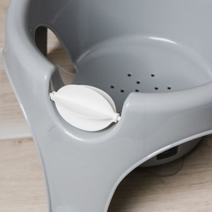 Anillo de baño blanco para bebé THERMOBABY AQUAFUN - Juguete azul
