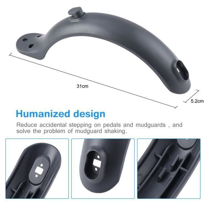 Para-lama traseiro para patinete elétrico Xiaomi M365/Pro com suporte e luz.