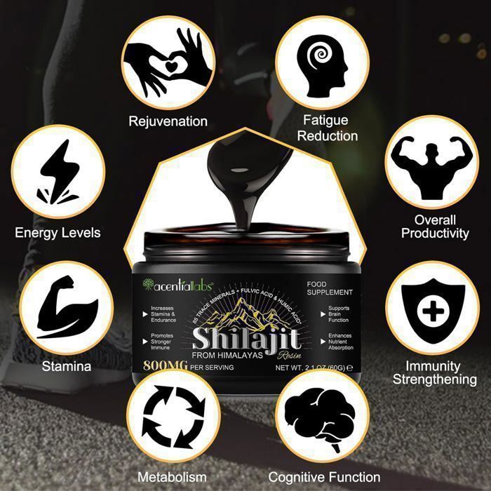Lote de 2 unidades de Shilajit puro de 60 g - Resina de Shilajit del Himalaya 100% natural y purificada, rica en más de 85 oligoelementos.