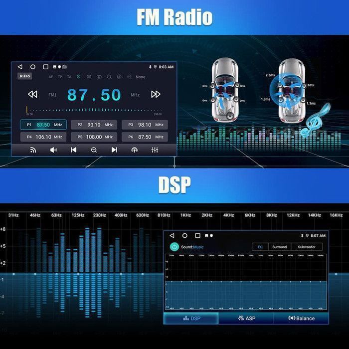 Autoradio AWESAFE Android 13 per Peugeot 3008 (2009-2016) con 1GB+32GB, touchscreen da 9