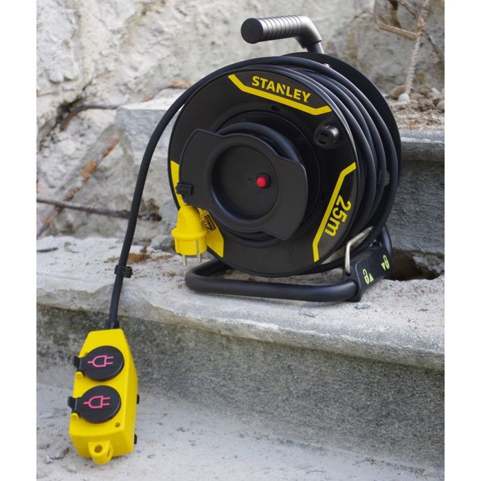 STANLEY remote electric cable reel - 25 m + 2 m