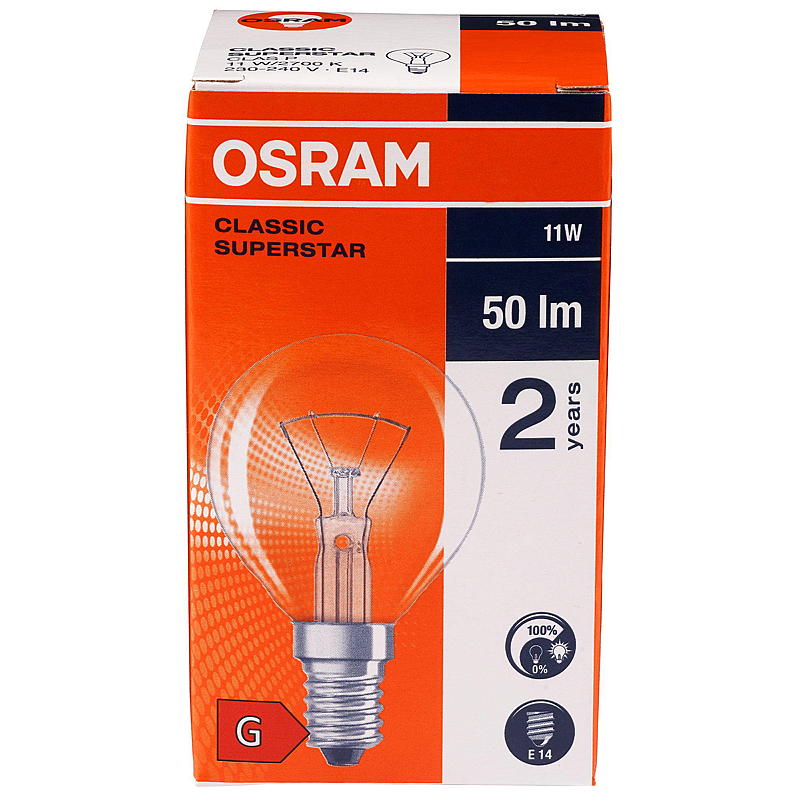 Osram Glödlampa 11W E14 Classic P, Illum Osram