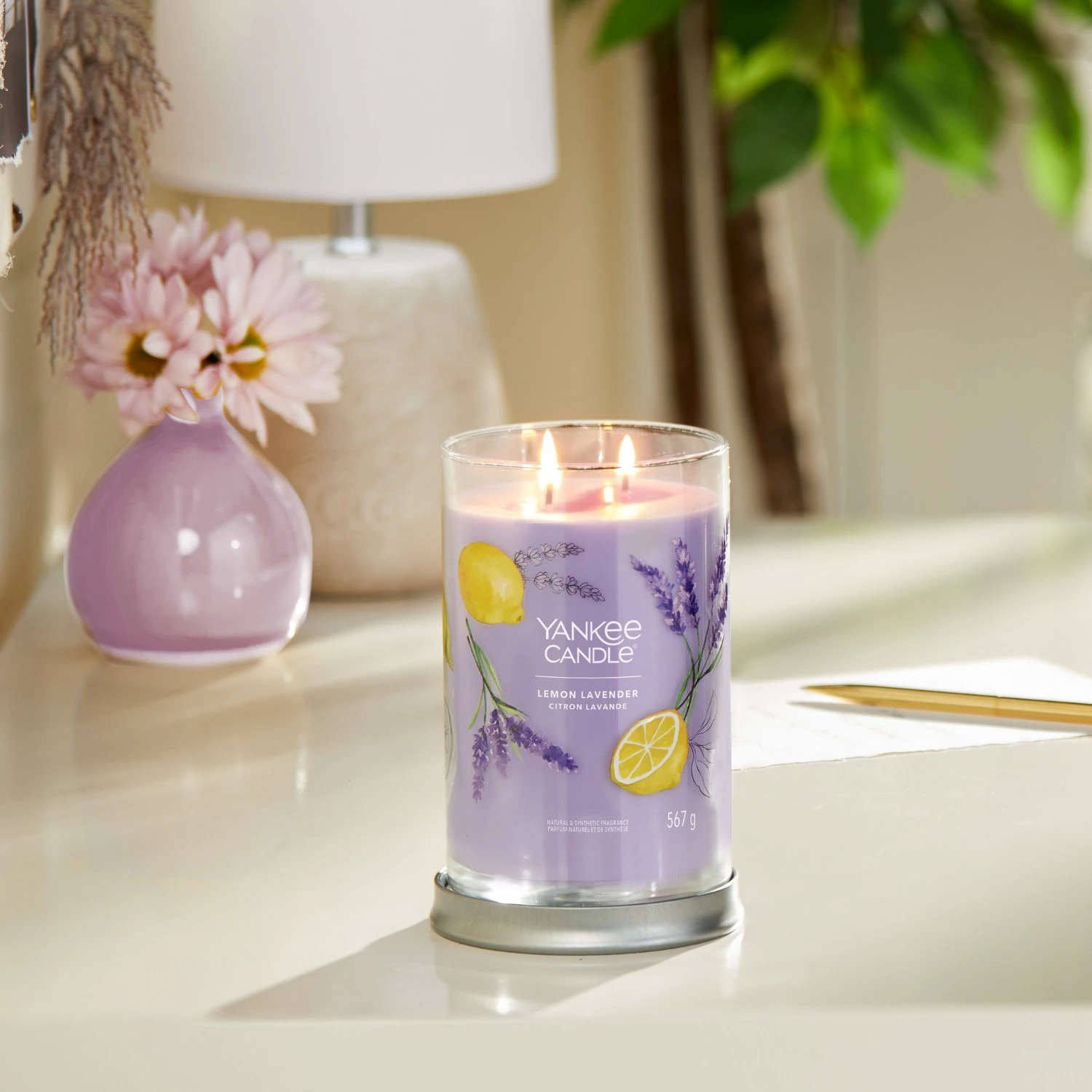 YANKEE CANDLE Grand Gobelet Citron Lavande