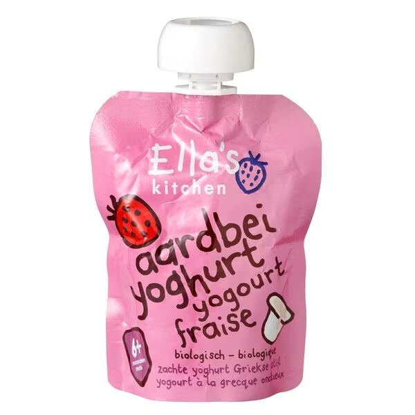 Ella's Kitchen 6+M Grčki jogurt s okusom jagode<br>90g