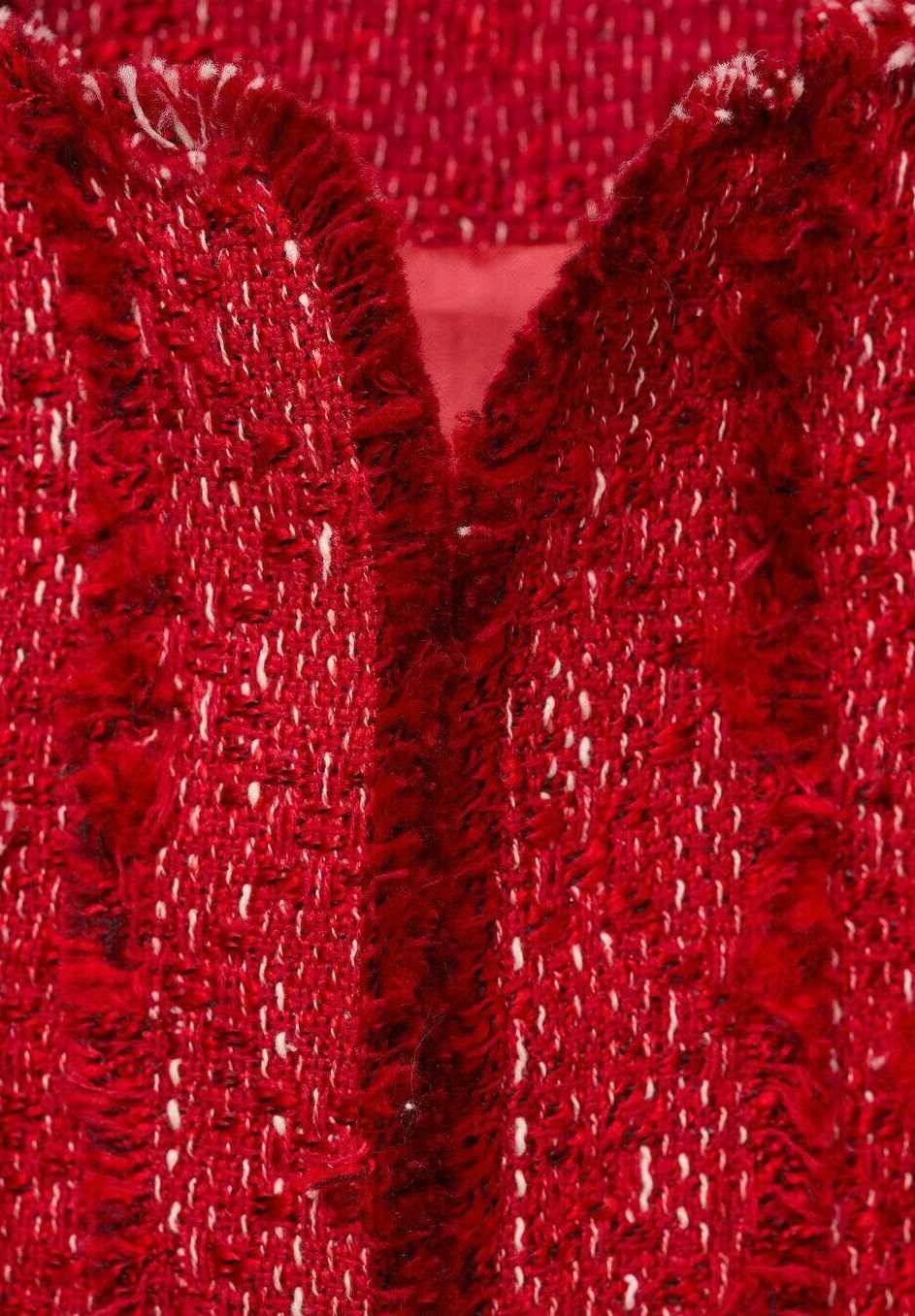 Mango met gerafelde uiteinden - Zomerjas - rood