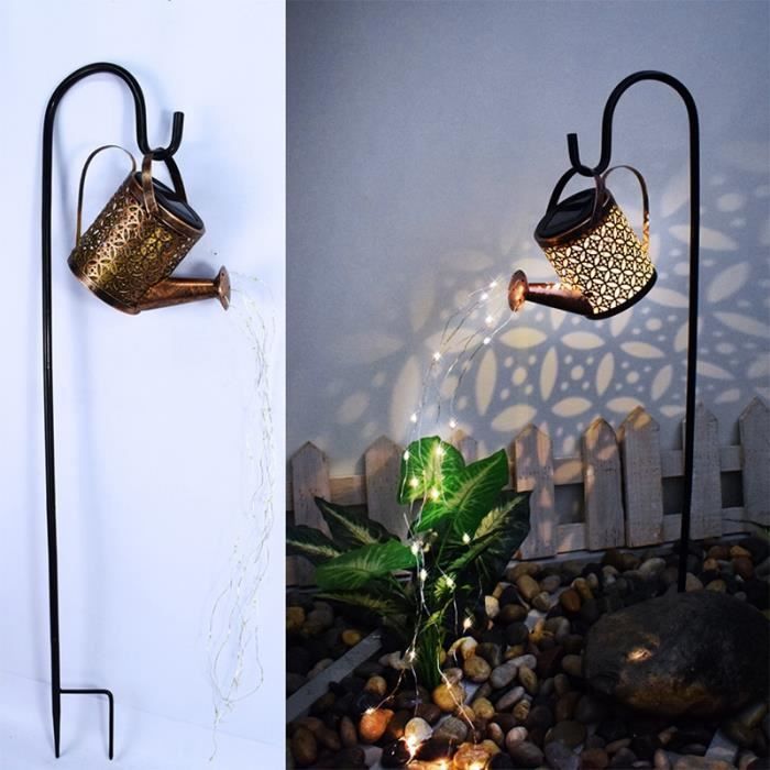 Outdoor floor lamp, waterproof solar LED lantern, landscape lighting, decorative outdoor light fixture, ideal - copper [C317]