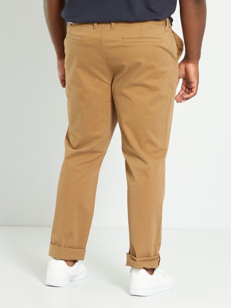 Nauwe chino broek maat L34 - bruin