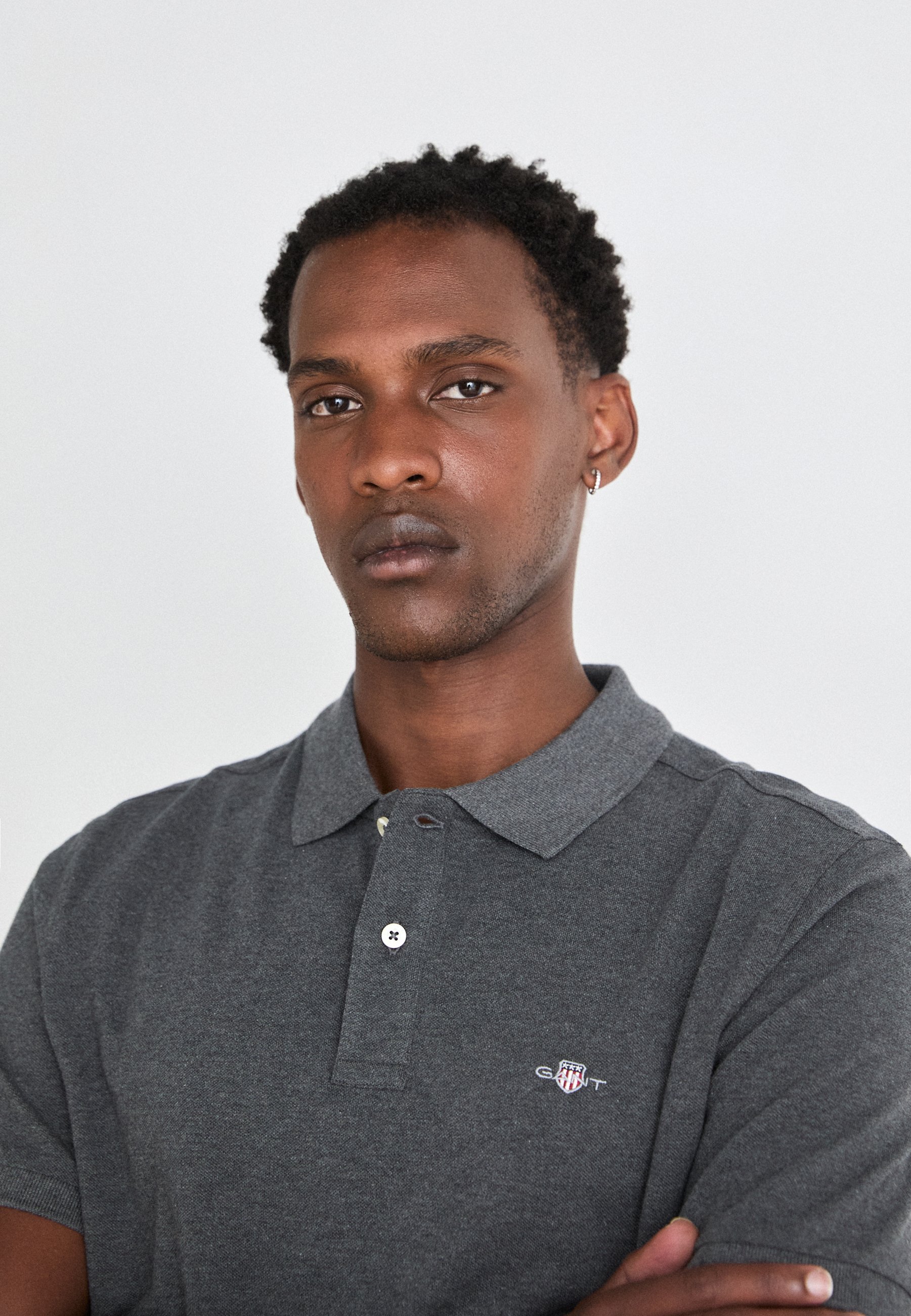 GANT ARCHIVE SHIELD - Polo - antracite melange